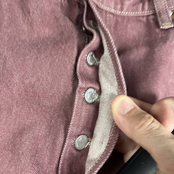 Levis 501 XX Jeans Mens 40x32(36x29.5") Pink Denim Straight Button‎ FlyVintage - Picture 5 of 10